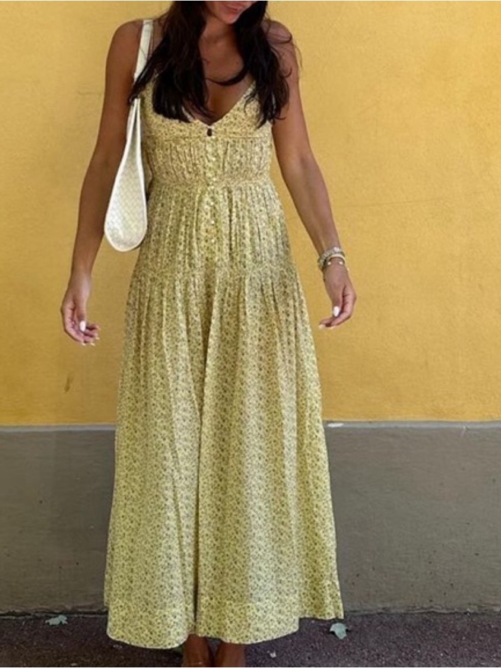 Doen Irina Yellow Floral Maxi Dress - Picture 5 of 13